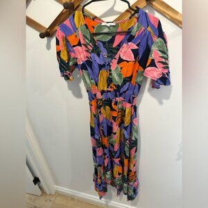 Anthropologie Abel The Label Leonard Maxi DressFloral Boho Vibrant Women